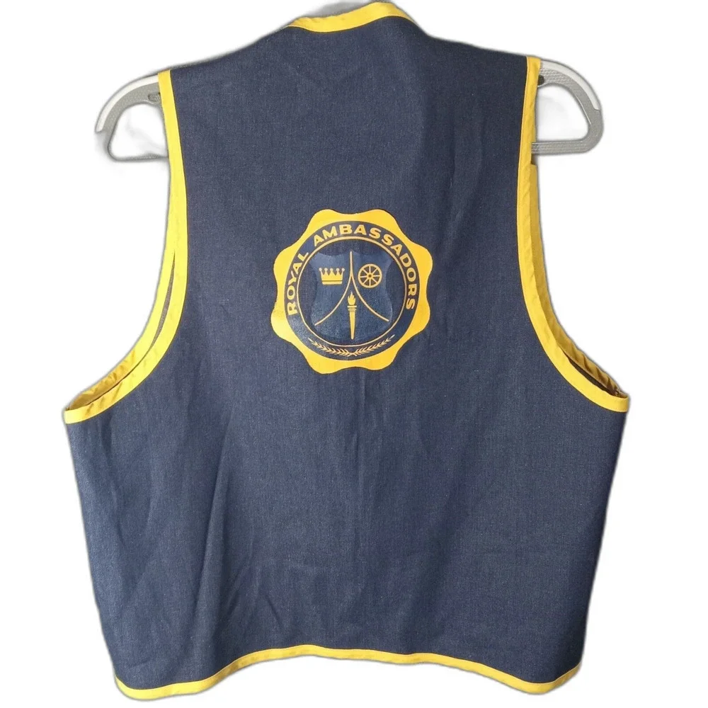 Royal Ambassadors Baptist Boy Scouts Denim Vest Costume Vintage Crusader Patch